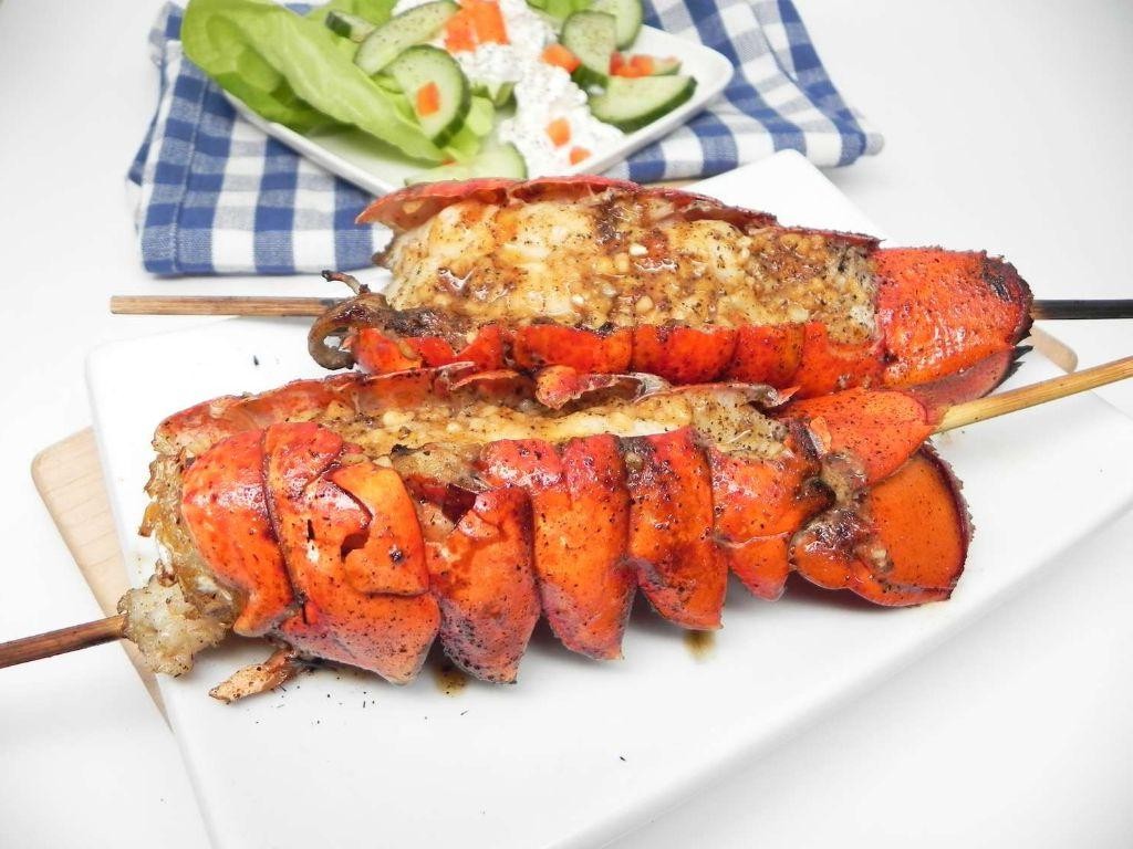 Grilled Lobster Tails with Garlic Butter