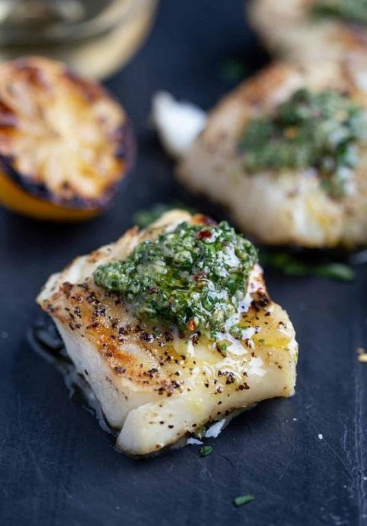Grilled Pacific Cod with Chimichurri
