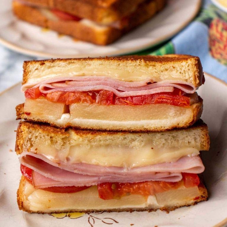Grilled Pineapple and Ham Panini