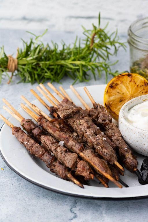 Grilled Pork Spiedini with Garlic Butter