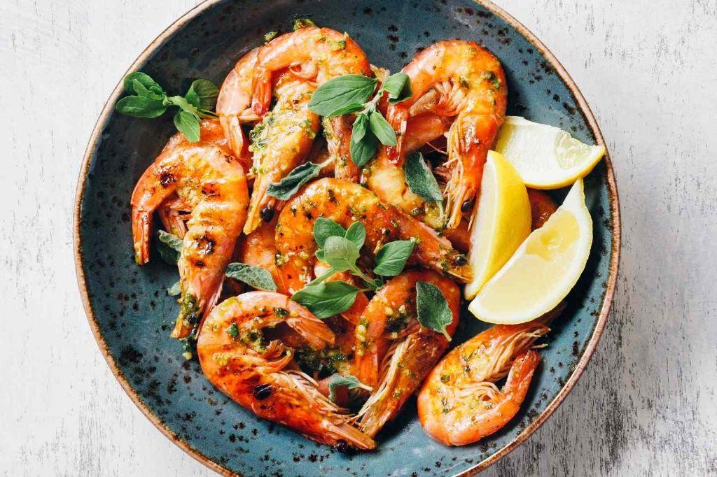 Grilled Prawns with Garlic Butter
