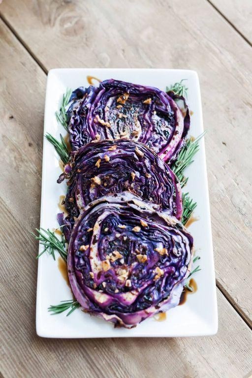 Grilled Red Cabbage Steaks