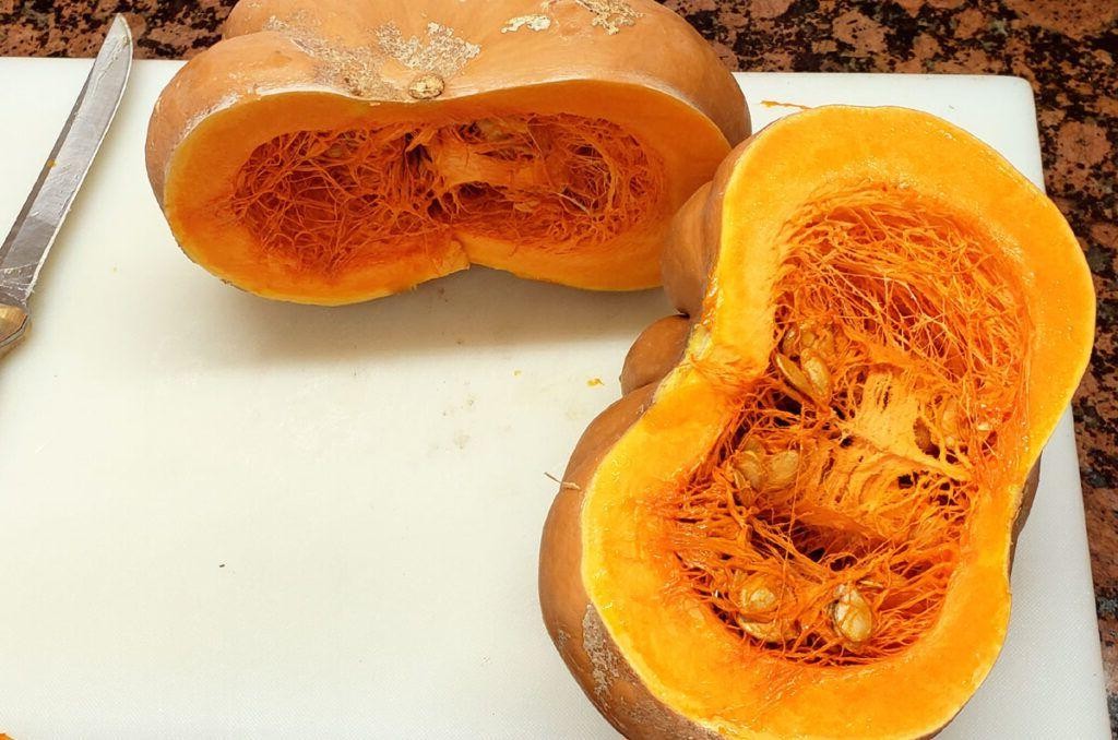 Grilled Seminole Pumpkin with Garlic Butter