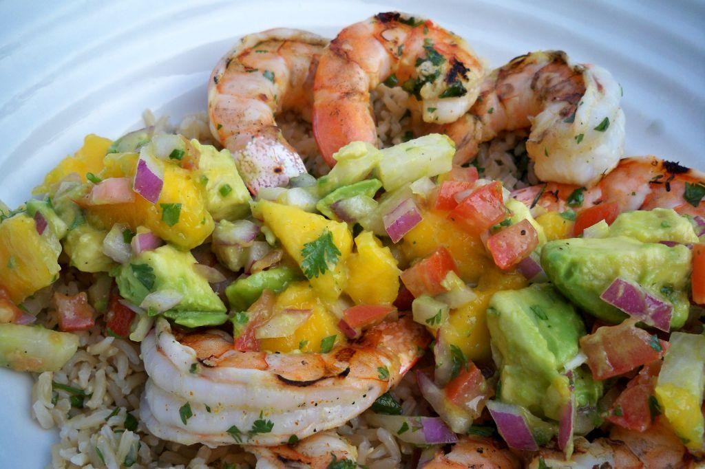Grilled Shrimp and Mango Salsa