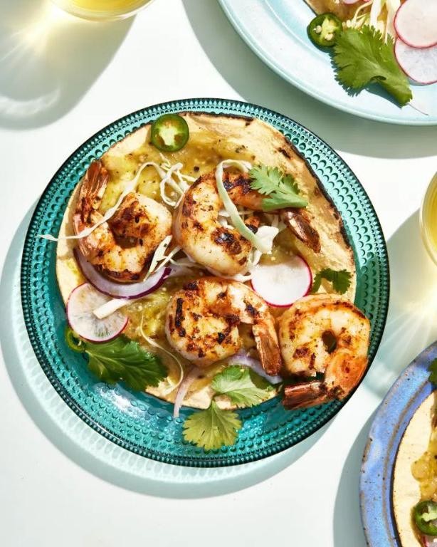 Grilled Shrimp with Tomatillo Salsa