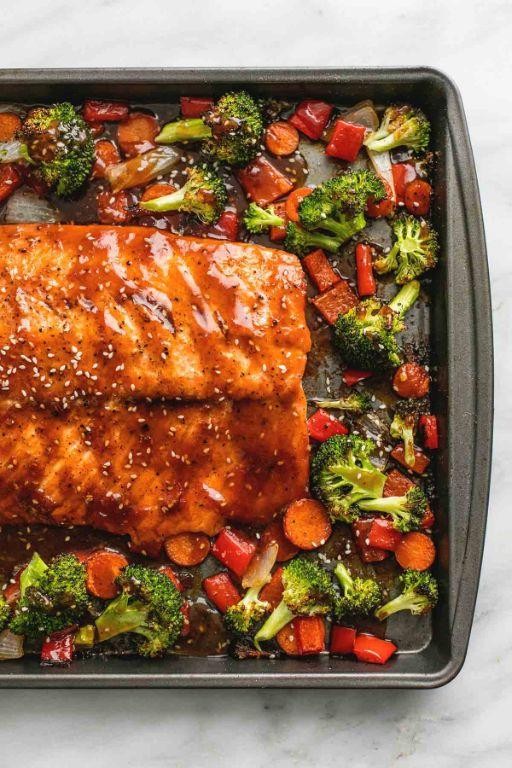 Grilled Teriyaki Salmon with Vegetables