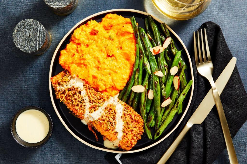 Grilled Trout with Garlic Parmesan Crust