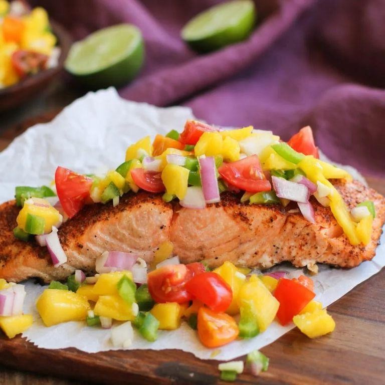 Grilled Trout with Mango Salsa