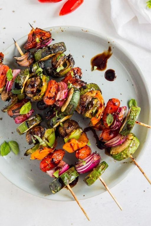 Grilled Vegetable Spedini with Balsamic Glaze