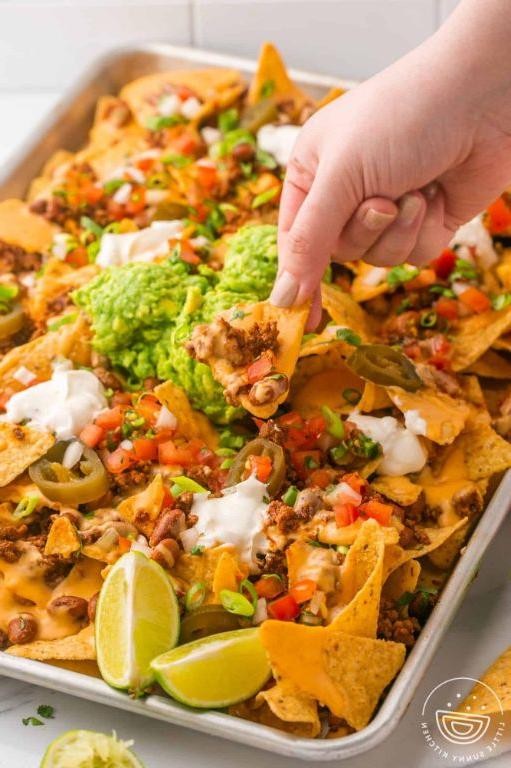 Ground Beef Breakfast Nachos with Salsa