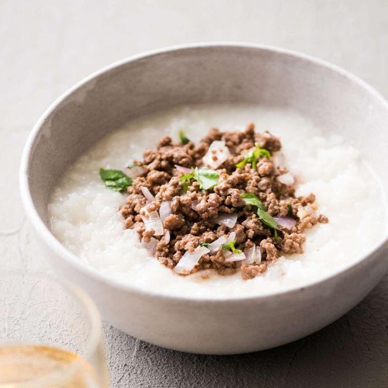 Ground Beef and Rice Breakfast Porridge