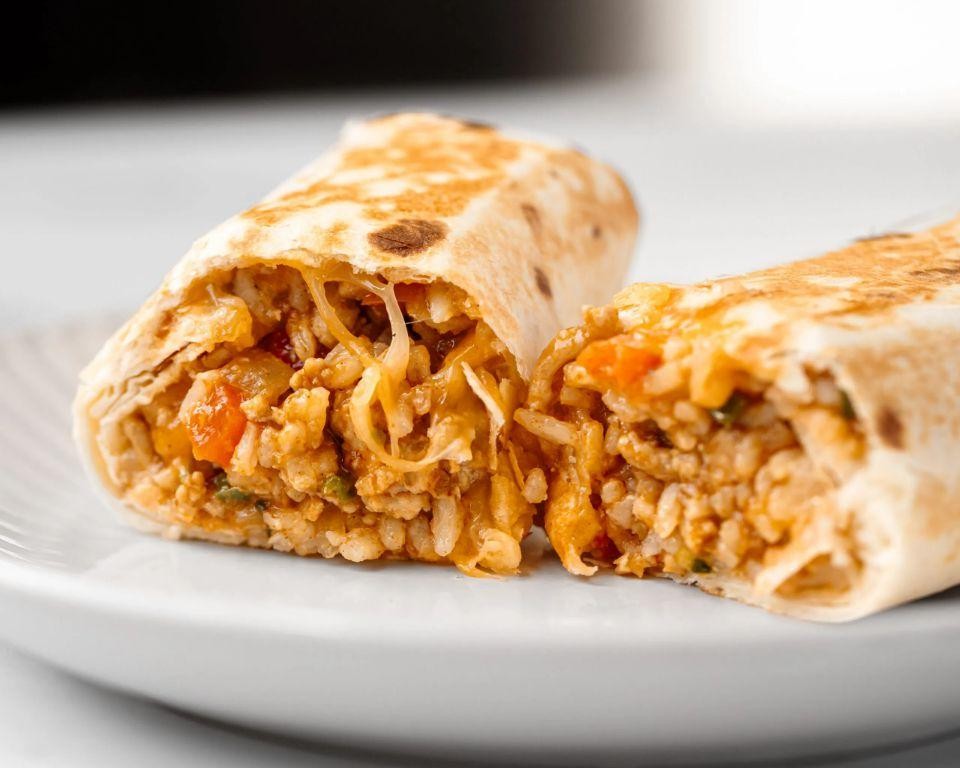 Ground Chicken and Rice Burritos