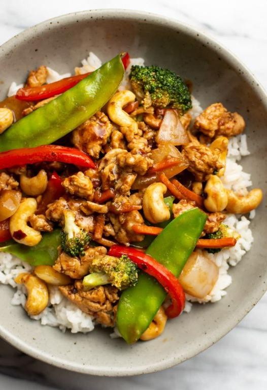 Ground Chicken and Rice Stir-Fry