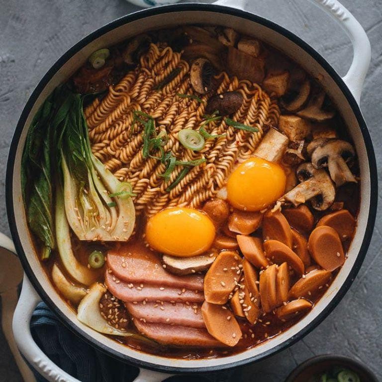 Ground Turkey Korean Army Stew (Budae Jjigae)