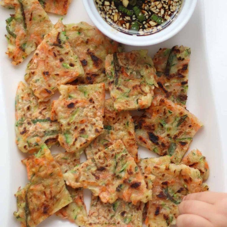 Ground Turkey and Vegetable Korean Pancakes (Jeon)