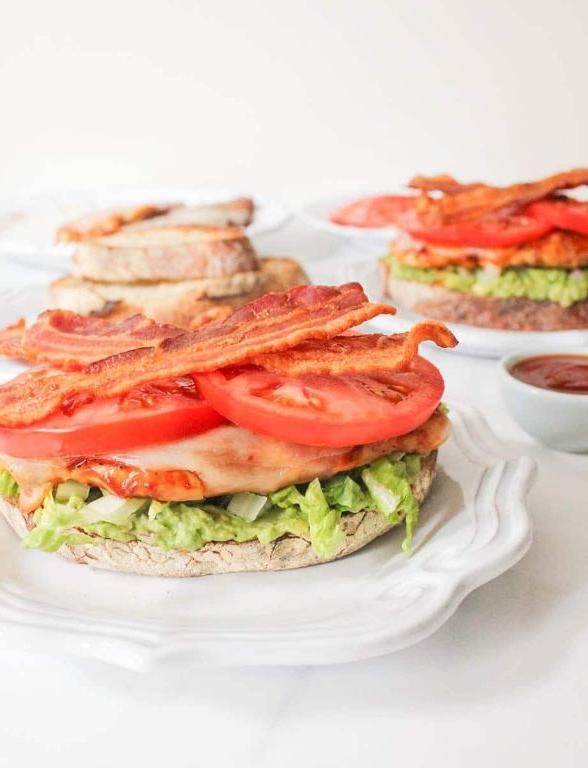 Guacamole BBQ Chicken Club Sandwich