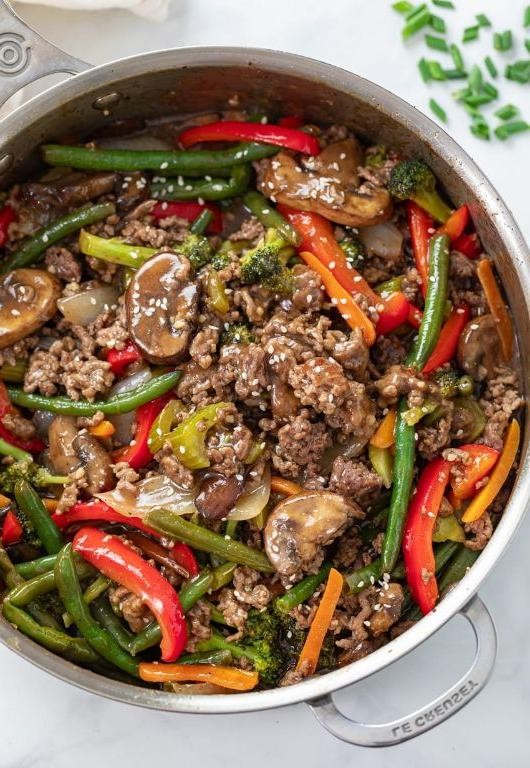 Hamburger and Vegetable Stir-Fry