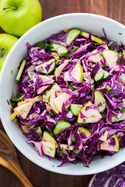 Healthy Red Cabbage and Apple Slaw