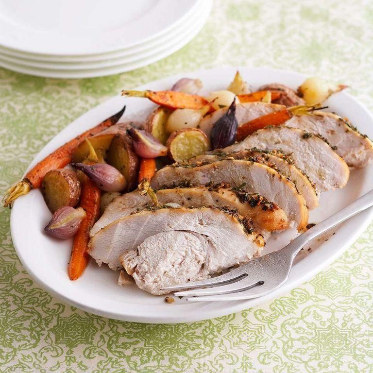 Herb Roasted Turkey and Root Vegetables Tray Bake