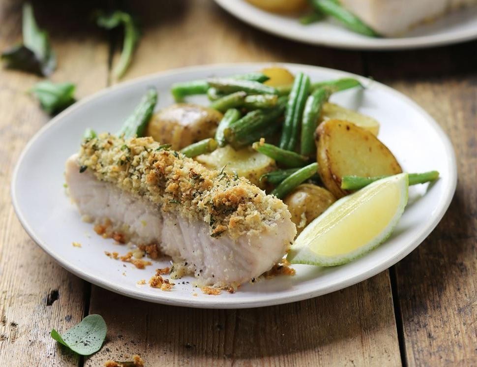 Herb-Crusted Hake with Parmesan