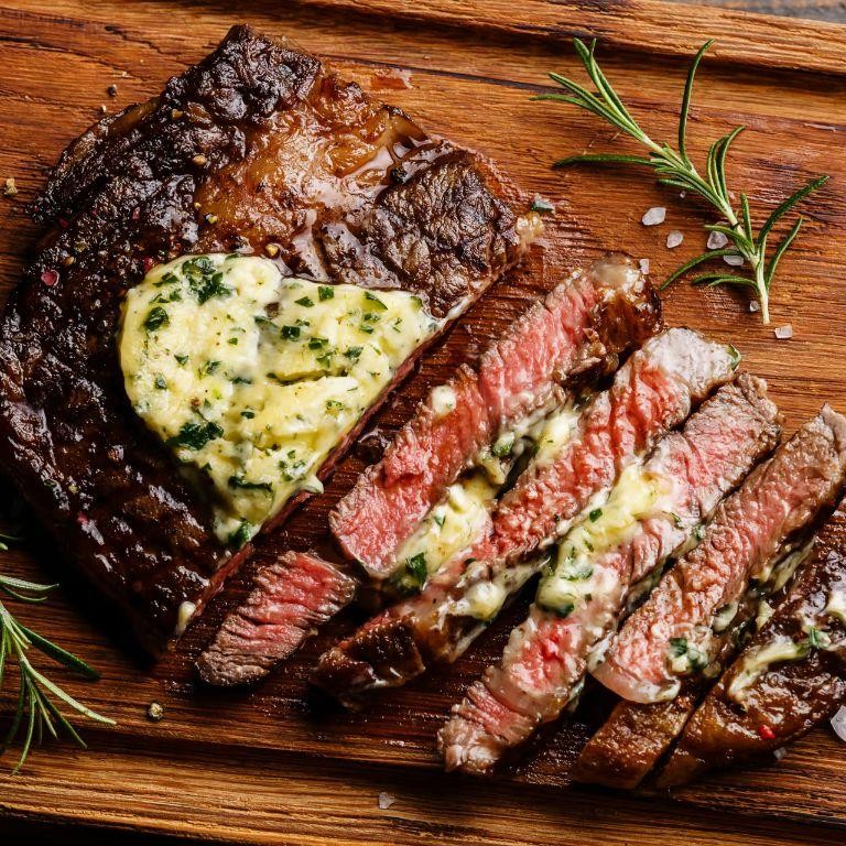Herbed Butter Roasted Ribeye Steak