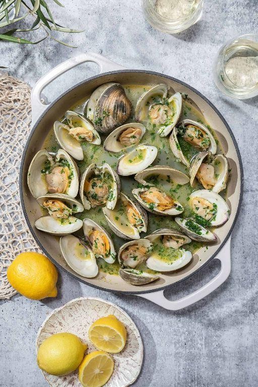 Herbed Clam Bisque with White Wine Reduction