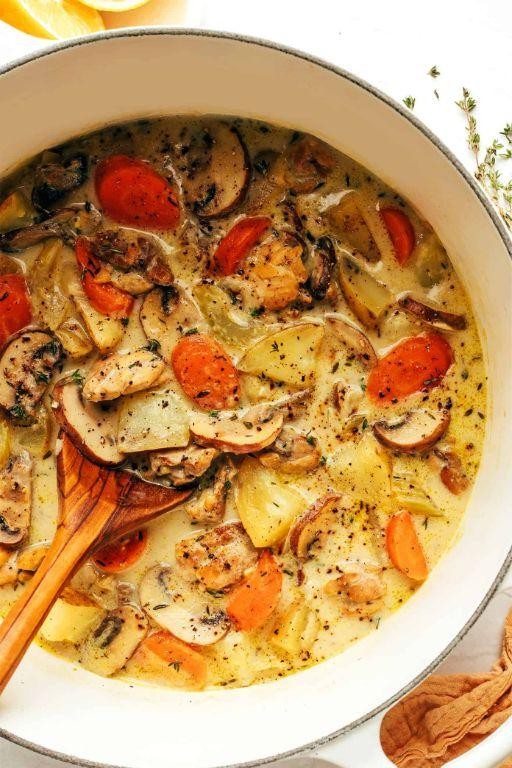 Herbed Lemon Stew Chicken