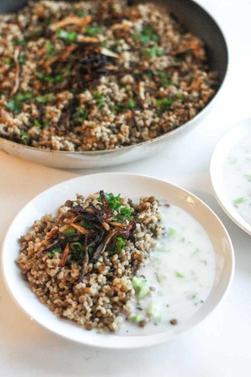 Herbed Mujadara with Fresh Parsley and Mint