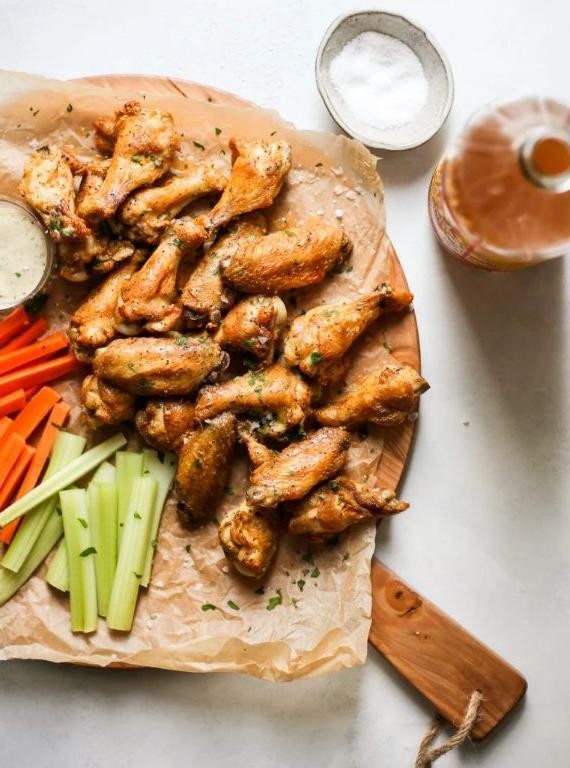 Herbed Salt and Vinegar Chicken Wings with Rosemary and Thyme