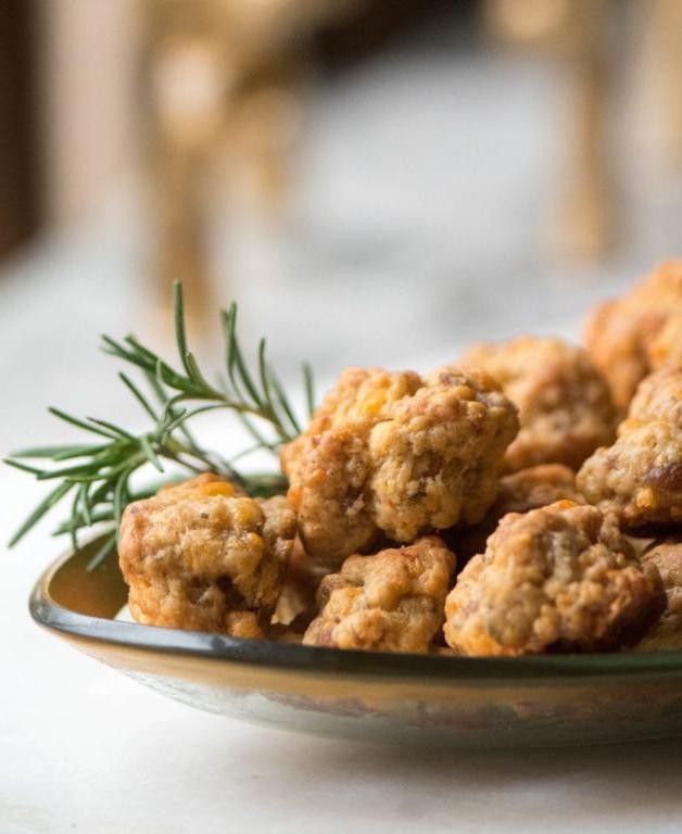 Herbed Sausage Balls with Rosemary and Thyme