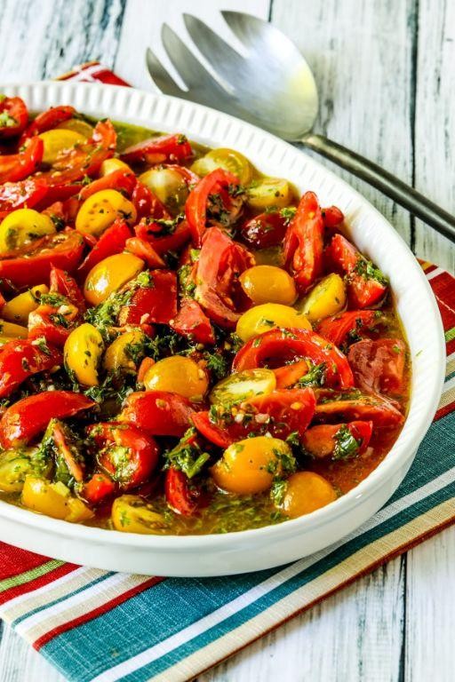 Herbed stewed tomatoes with rosemary and oregano