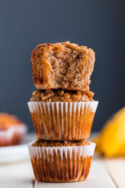 High-protein banana oat muffins