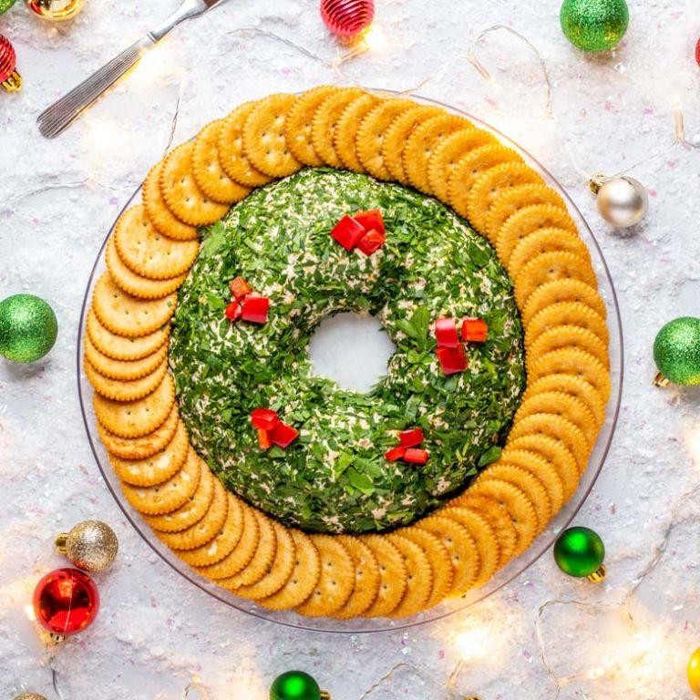 Holiday Cheese Ball Wreath