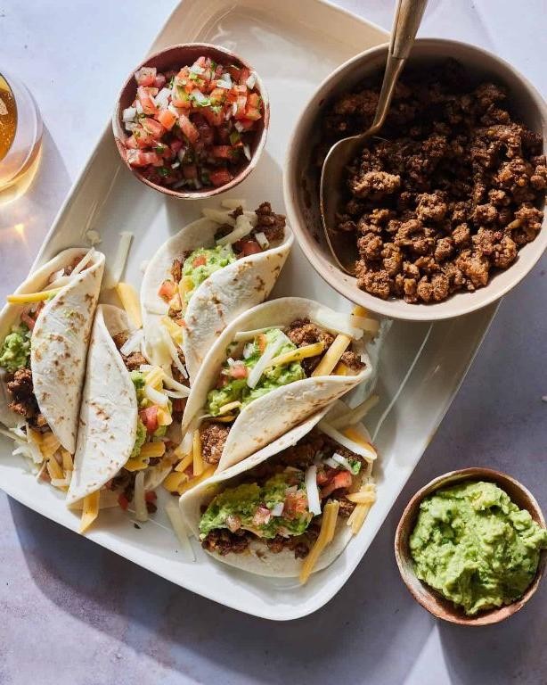 Homemade Beef Tacos with Fresh Fixings
