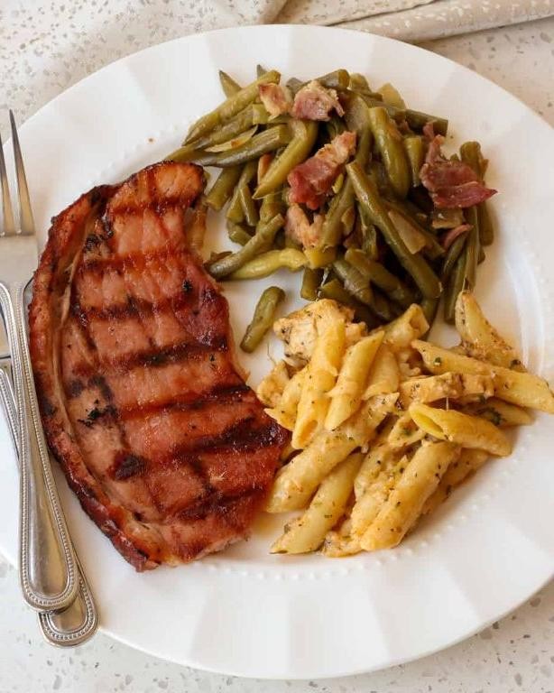 Honey Glazed Grilled Ham Steak