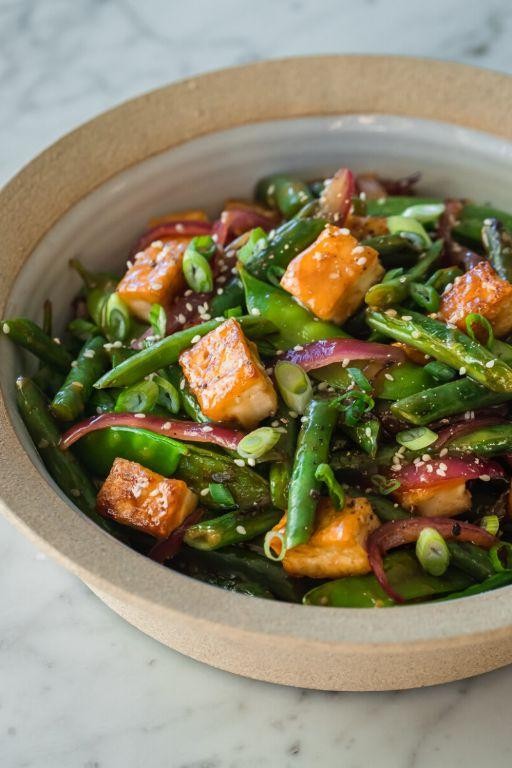 Honey Sesame Snow Pea Stir-Fry