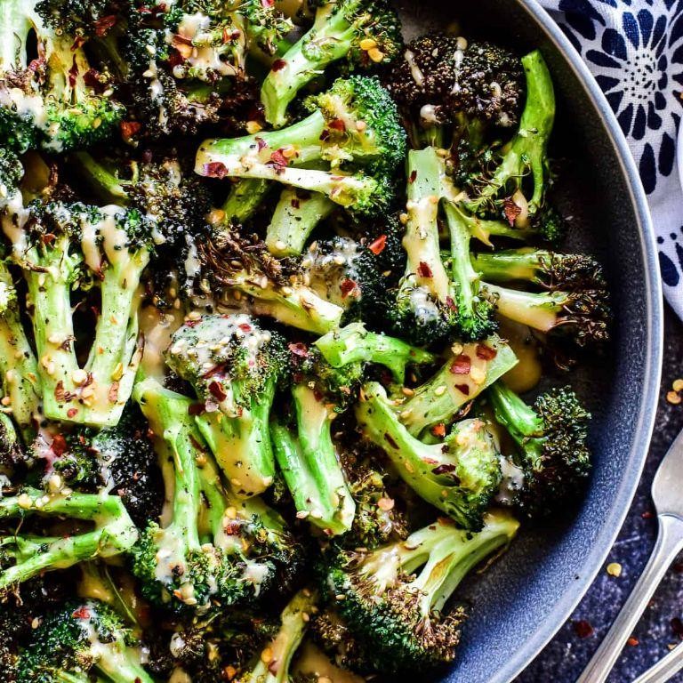 Honey Soy Glazed Air Fryer Broccoli