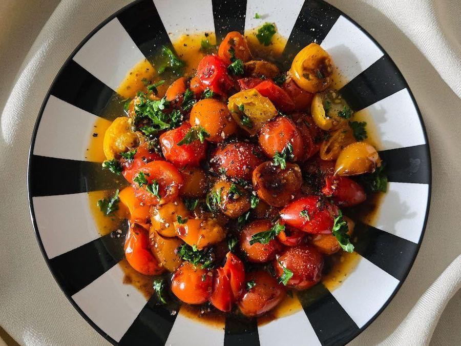 Honey-Glazed Cherry Tomato Compote