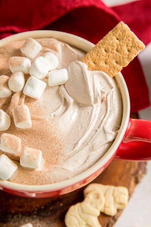 Hot Cocoa Dip with Marshmallows