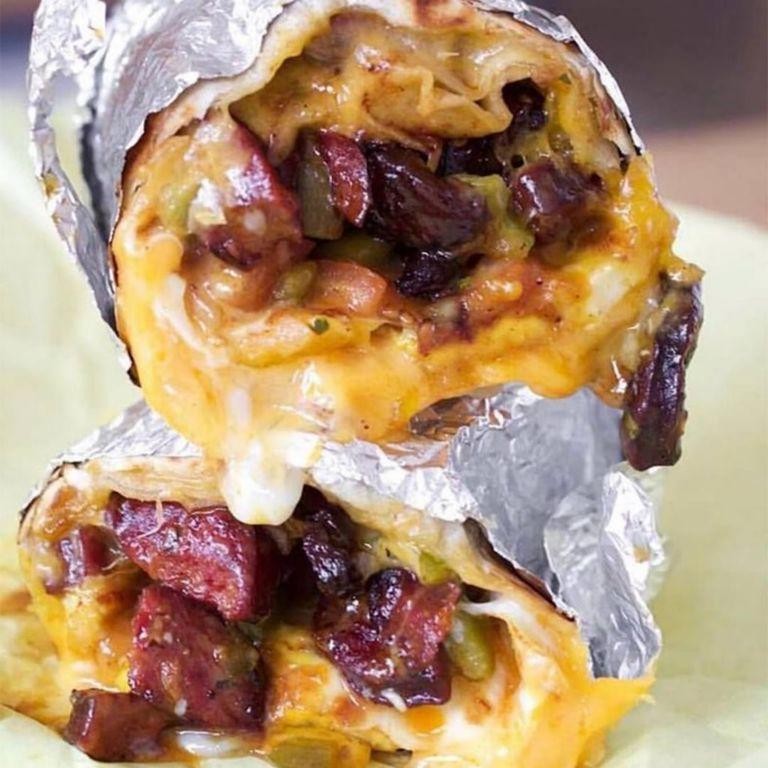 Hot Link Breakfast Burritos