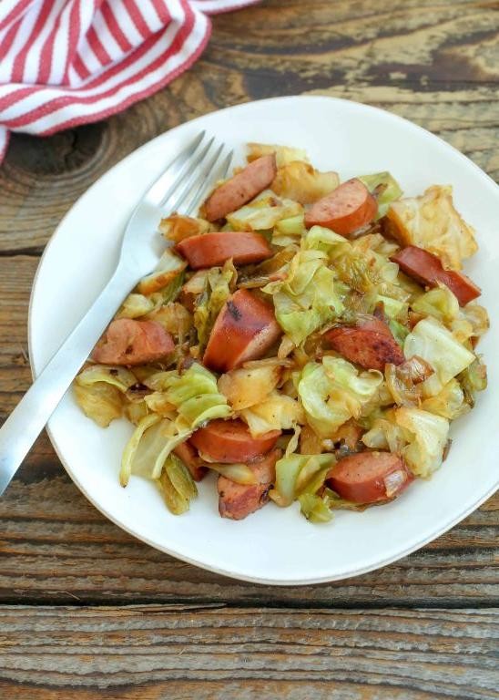 Hot Link and Cabbage Stir-Fry