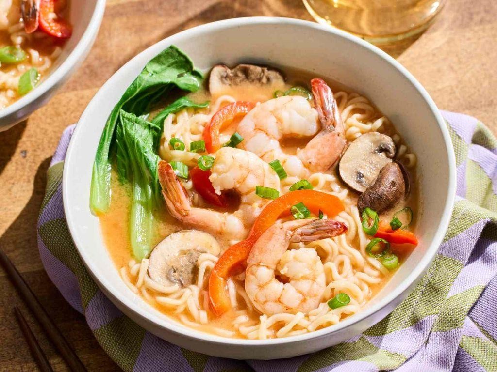 Hot and Sour Ramen with Shrimp