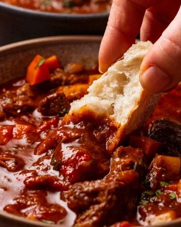 Hungarian Goulash with Red Peppers