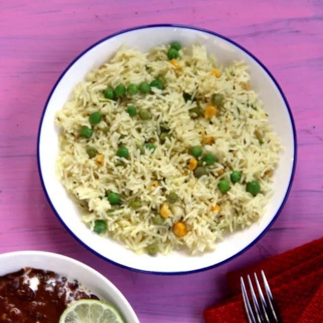 Indian Jeera Rice with Peas