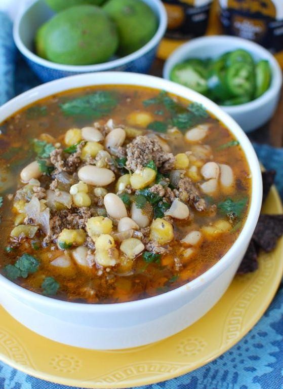 Instant Pot Chile Verde with Hominy