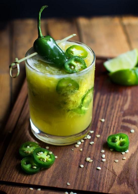 Jalapeño Pineapple Vodka Gimlet