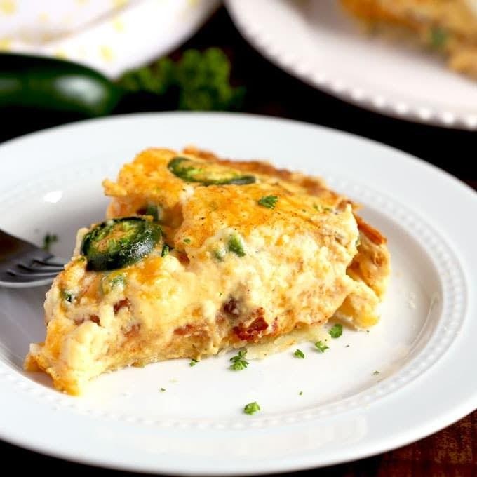 Jalapeño Popper Chicken Quiche