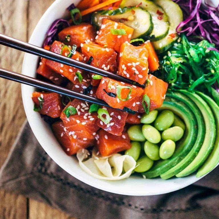 Japanese Salmon Poke Bowl