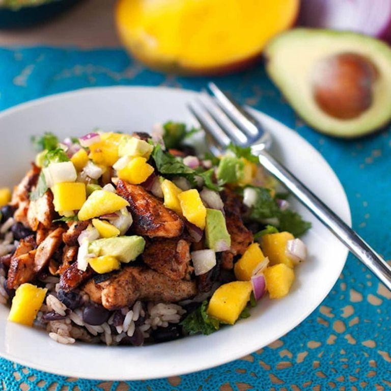 Jerk Salmon with Mango Salsa