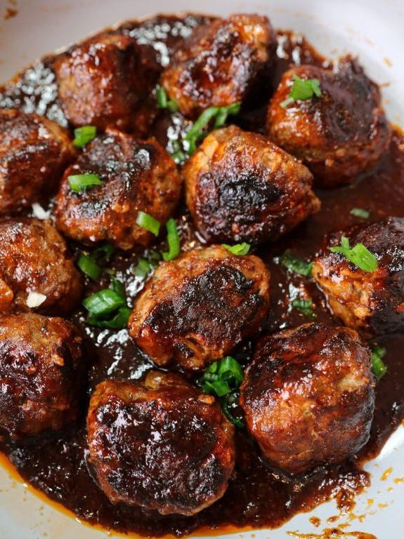 Jerk-Spiced Pork Meatballs with Mango Salsa